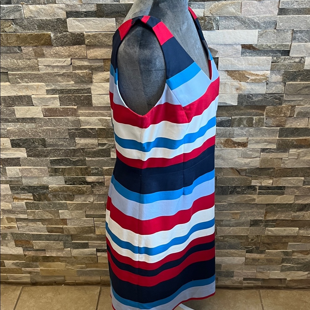 Tommy Hilfiger Red, White & Blue Striped Sleeveless Dress - Picture 7 of 14